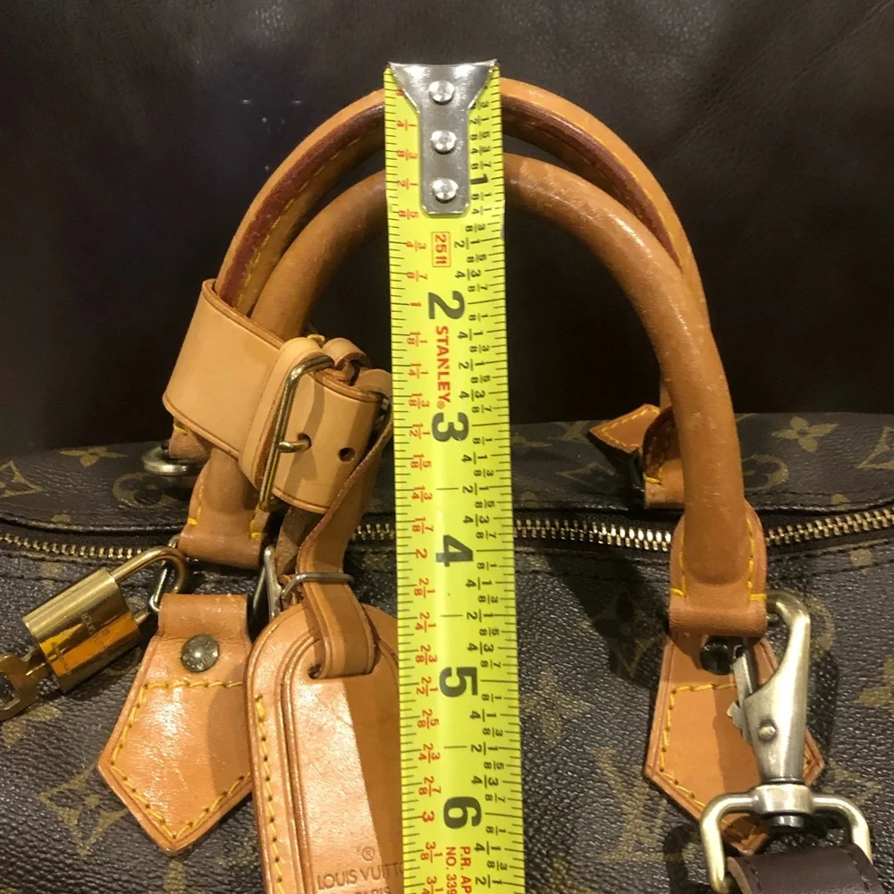 LOUIS VUITTON Speedy 30 LV Monogram Boston Duffle Travel Bag LV30 Dust Bag - Picture 9 of 17